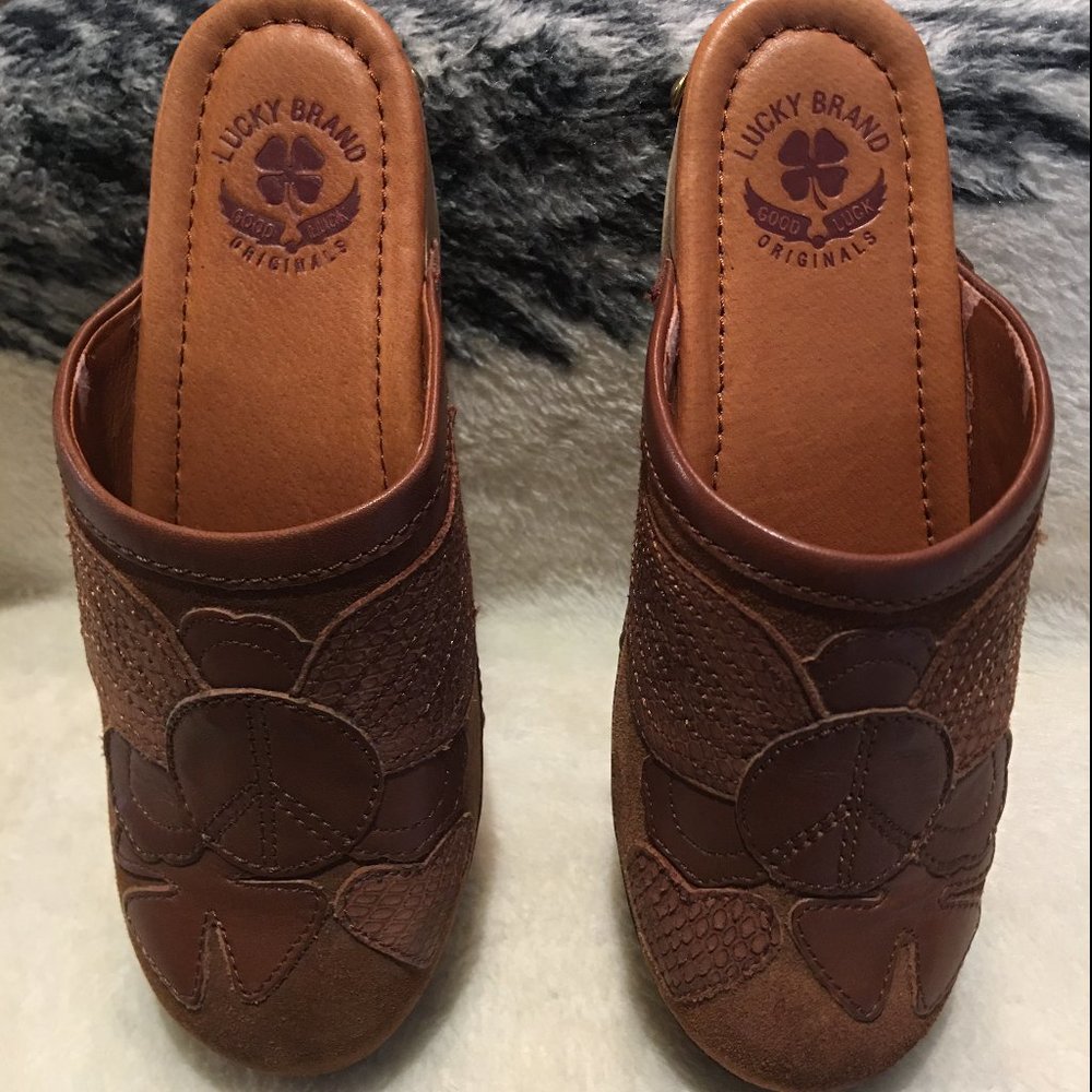 Brown Lucky Brand Wood Clog